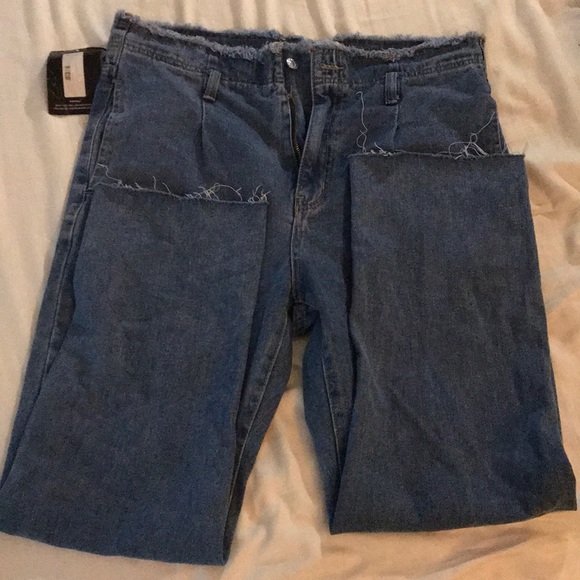 Light Wash Paperbag Jeans - Picture 2 of 4